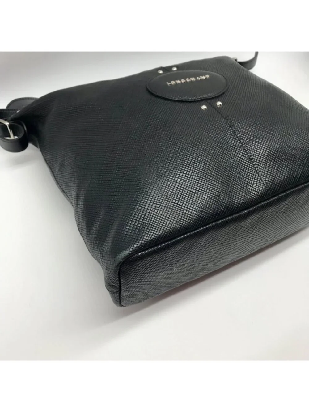 Longchamp Black Leather Hobo Bag